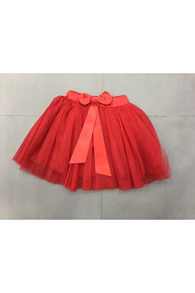Nacar Kız Çocuk Düz Renk Fiyonklu Tütü Etek