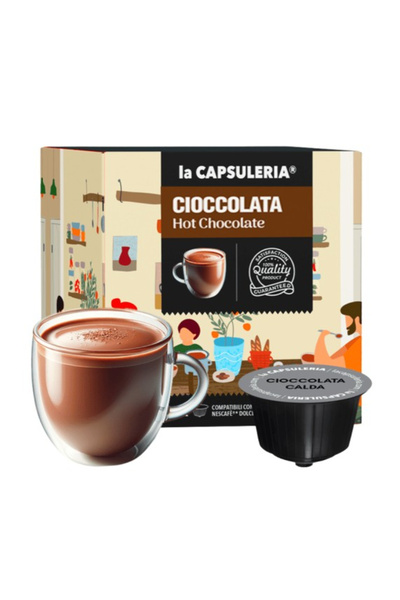 La Capsuleria Ciocolata calda, 16 capsule compatibile Dolce Gusto, La Capsuleria