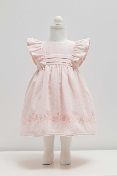 Caramell فستان كتان ميني ليدي باللون الوردي