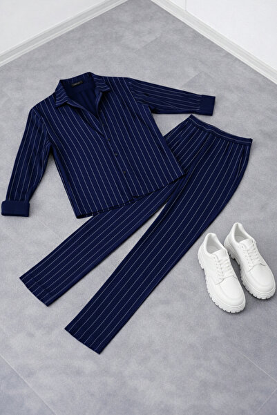 Gameyal Men's Striped Crepe Fabric Shirt and Trousers Set – Modern Summer Sty...