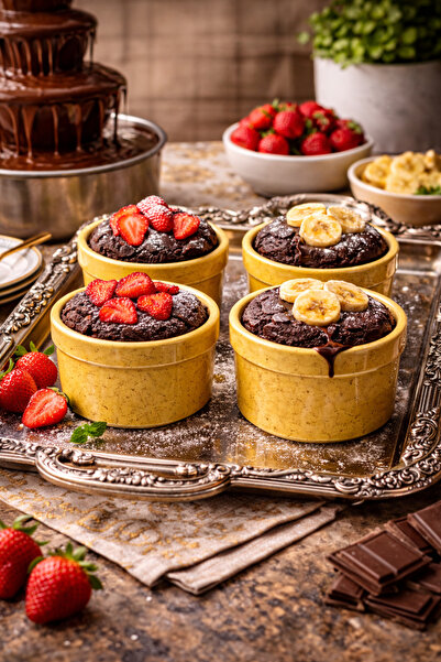 MADAME LUDA 6 Adet 10 Cm 300 ML.Sufle Kabı-Muffin-Cup Cake-Sütlaç-Magnolia-Gü...