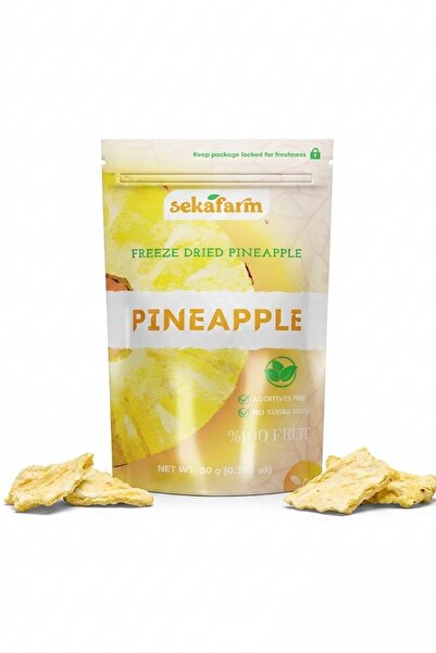 sekafarm أناناس مجفف بالتجميد 20 جرام - رقائق فواكه مجففة بالتجميد