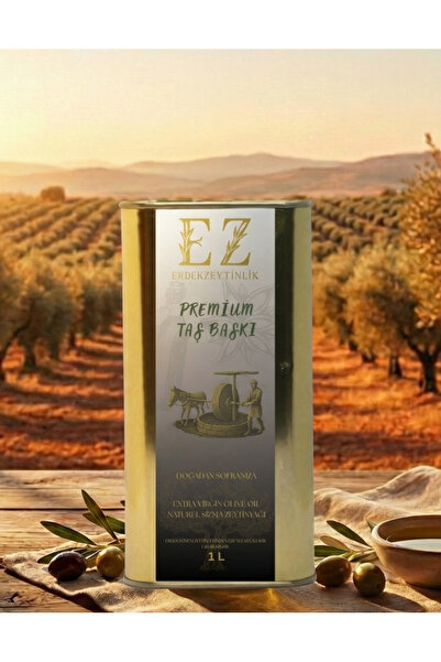EZ Premium Taş Baskı Zeytinyağı 1L Teneke