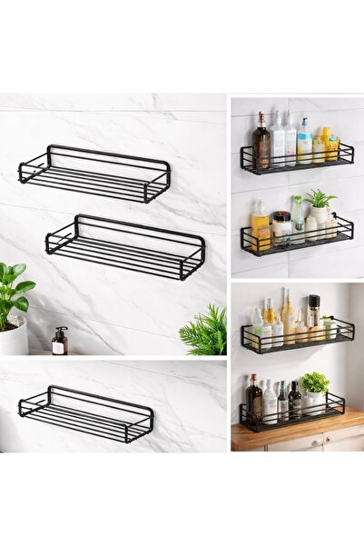 CELİSSE Ömür Boyu Paslanmaz Yapışkanlı 2 Adet Banyo Rafı Duş Şampuanlık Duvar...