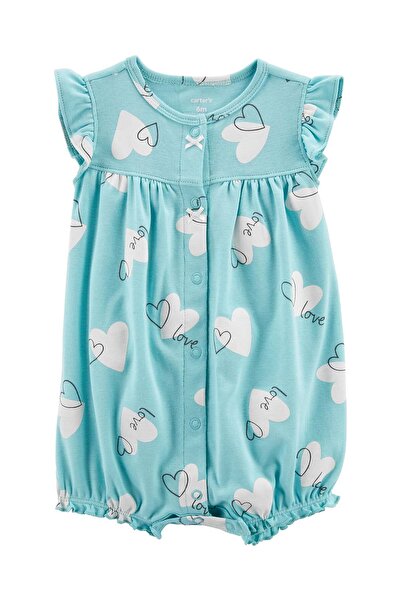 Carter's Kız Bebek Kısa Tulum Mavi