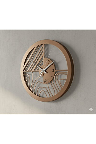 BUKAVA ┃Quadris Metal Dekoratif Duvar Saati 50 cm - Geometrik Modern Tasarım