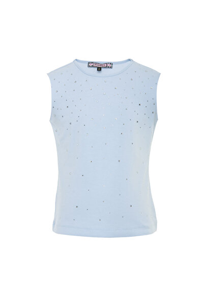 Pamina Kız Çocuk Kısa Kollu Tişört Mavi