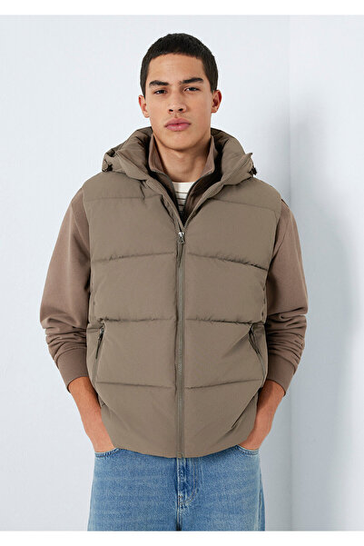 Mavi Hooded Brown Puffer Vest Regular Fit / Normal Cut 0110744-70376