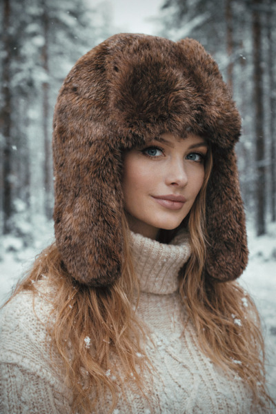 Sir Cliffson Genuine Rabbit Skin Pilot Hat