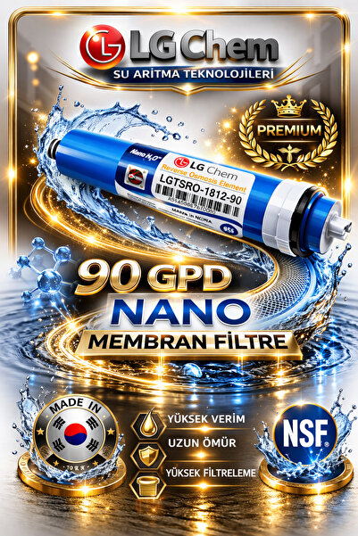 LG Chem 90 Gpd Nano Membran Tüm Ters Ozmoz Su Arıtma Cihazları Için.