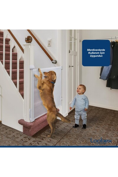 Loobex Çocuk Ve Evcil Hayvan Güvenlik Bariyeri 180 cm GRİ ( 180*86 cm )