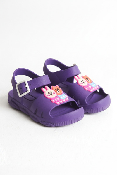 luvee Sevimli Hayvan Figürlü Tokalı Ortopedik Kaydırmaz Taban Çocuk Sandalet ...