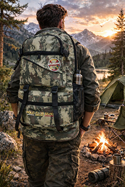 SEASON MOUNTAINER حقيبة ظهر، سعة 65 لتر، مقاومة للماء، مناسبة للتخييم وتسلق ا...