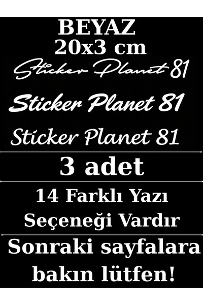 AlpiLeo Oto Cam & Moto Sticker İmza Yazısı – Sticker Planet | Gümüş Gri - Siy...
