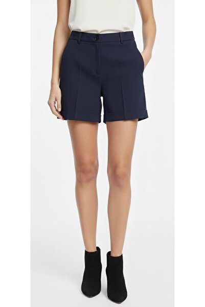 Butik Kısa Cepli Fermuarlı Düğmeli Duble Paca Şort Urun Boy 40 Cm