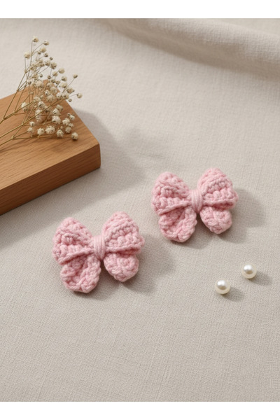 Sepia Shopping KIZ ÇOCUK SAÇSIZ BEBEK TOKASI FİYONK 2'Lİ PEMBE