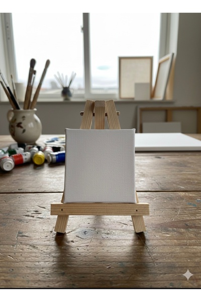 Ems Takı Aksesuar 10x10 mini tuval+mini şövale boyama seti