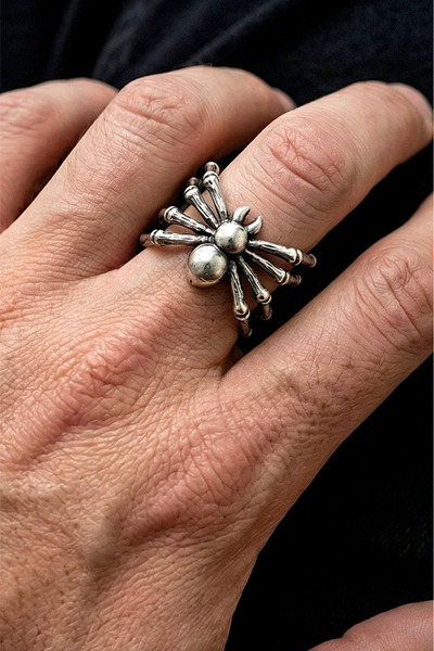 Solfera Spider Spider Gothic Brass Adjustable Men's Ring RG065