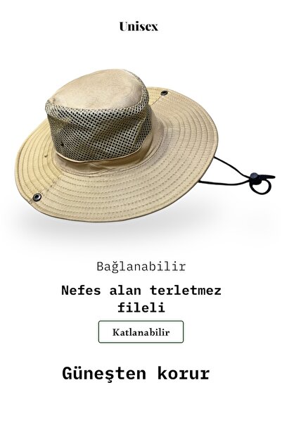 Muensu قبعة شبكية من نوع فورتر، قبعة سفاري للجنسين، قبعة، قبعة شمسية قابلة لل...