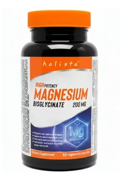 Holista هوليستا ماغنيسيوم بيسجليسينات 200 مجم 60 كبسولة مكمل غذائي لدعم وظائف...