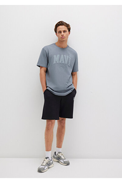 Mavi Logo Printed Gray T-Shirt Loose Fit / Relaxed Fit 0612897-80889
