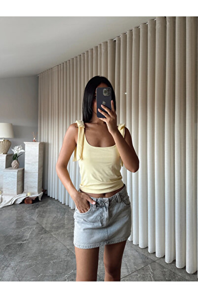 mydukkan.co Bow Detail Blouse - Yellow