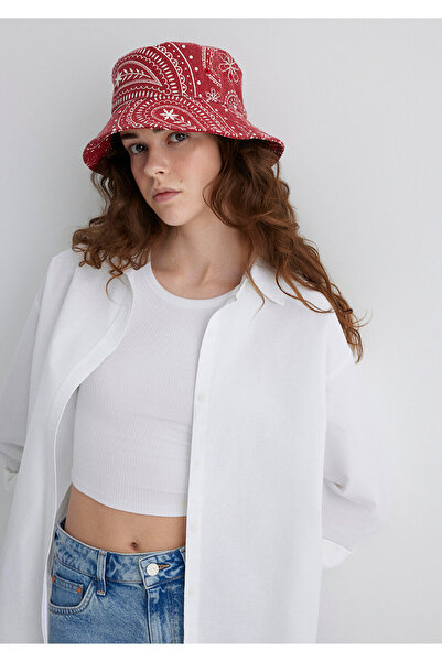 Mavi Printed Red Bucket Hat 1912974-10076