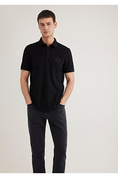 Mavi Μπλουζάκι με υφή μαύρο Polo Slim Fit 0610305 -900