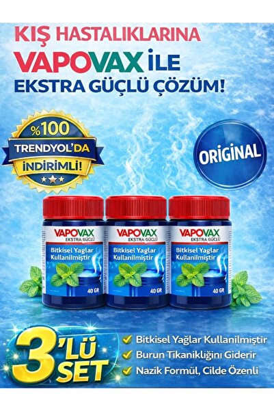 VapoVax 3LU Set 40 GR 3X Vicks Krem Vikis Vaporub Krem
