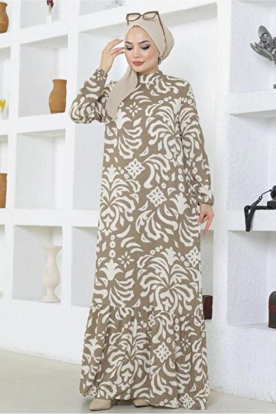 TRENDTESETTÜR Mink Patterned Women's Vikson Dress - T 4651