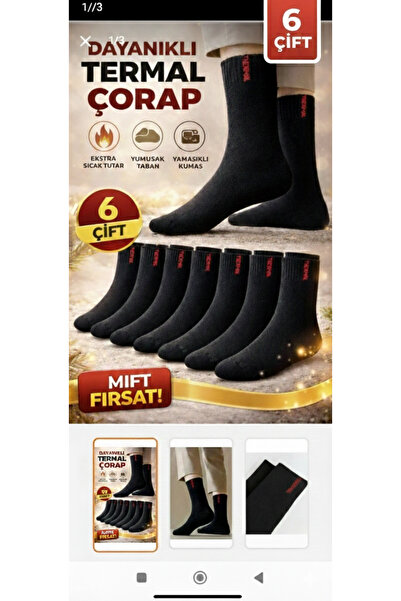 Bitekstil Thermal Seamless Socks Winter Warm Durable High Quality Winter Wool...