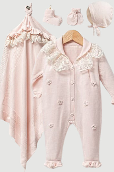 Naka Concept طقم خروج من المستشفى لحديثي الولادة من البنات مكون من 5 قطع من ا...