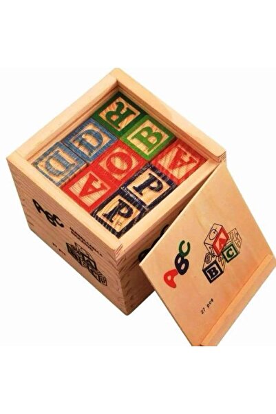 OEM Set educativ 27 cuburi din lemn – litere, cifre și imagini