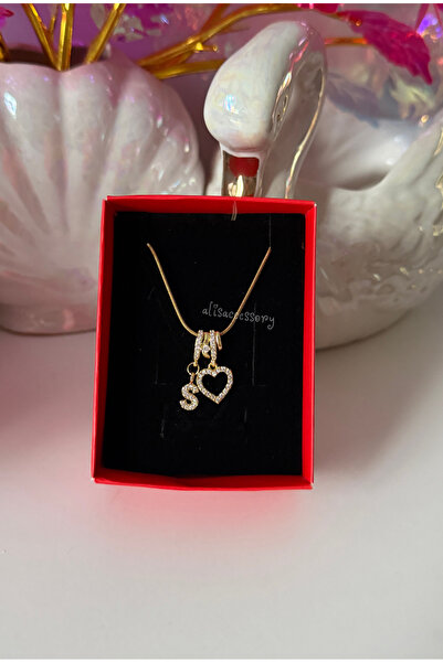 Alis Accessory Kişiye özel harfli kalp kolye