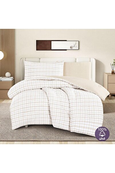 Melen Single and a half summer bed sheet set, 100% cotton - 4 pieces - Fits a...