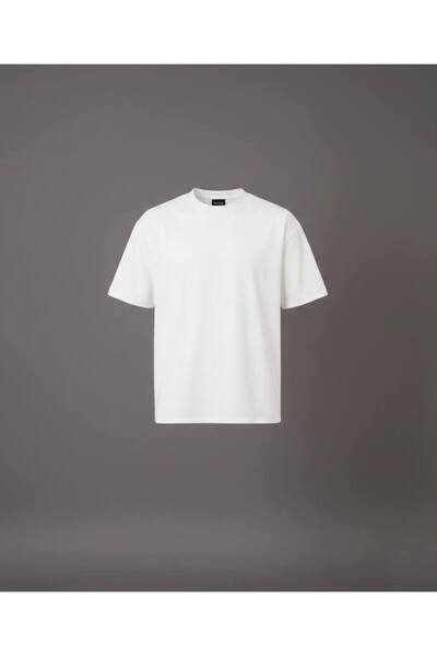 STOCX Oversize Wide Fit Crew Neck Basic Solid Short Sleeve T-Shirt