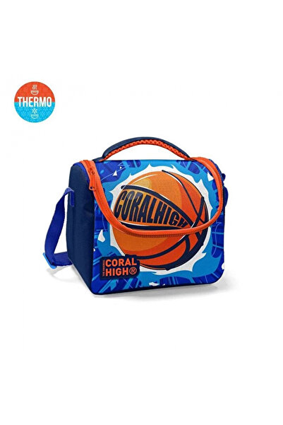 Coral High Cutie de prânz termică cu model cu minge de baschet albastru bleum...