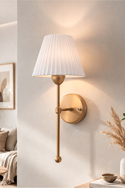 Bubihome Pilli Led Aplik,Kablosuz Pileli Dekoratif Aplik,Gold Metal Gövde Led...