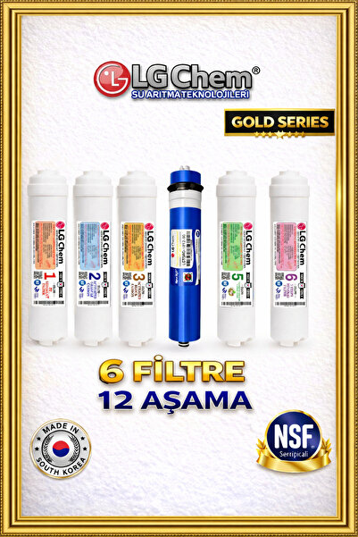 Genel Markalar 6 filtreli set.90 GPD MEMBRANE.TATLANDIRICI VE MİNERAL.SU ARIT...