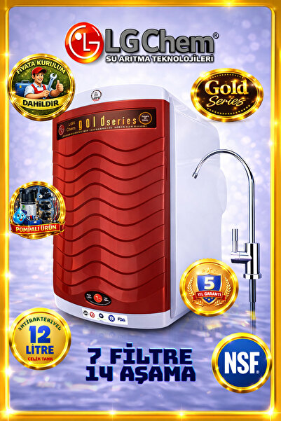 LG Chem GOLD PLUS BEYAZ-KIRMIZI POMPALI ÜCRETSİZ MONTAJ 12 LT. 7 FİLİTRE 14 A...