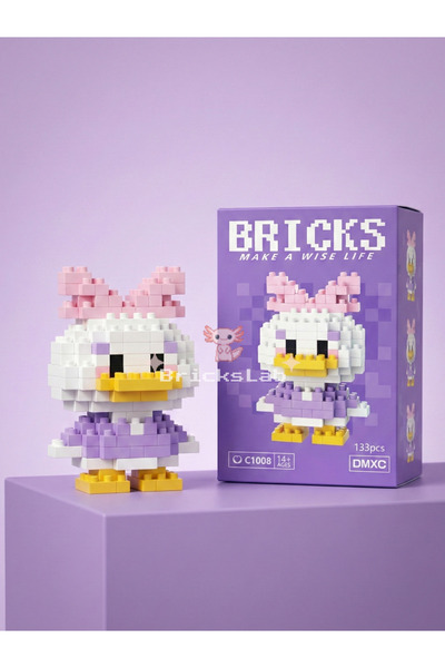 Bricks Mini Disney Daisy Duck Sevgili Hediyesi 3D Puzzle Figürü