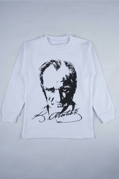 Genel Markalar UZUN KOLLU ATATÜRK BASKILI T-SHİRT