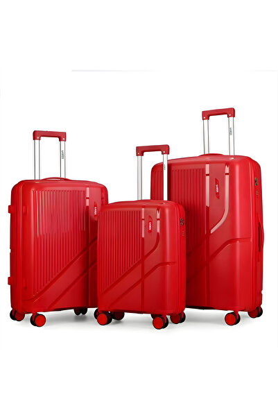 Kairos Luggage Set 3-Piece Polypropylene (20″/24″/28″) Carry-On & Checked Sui...