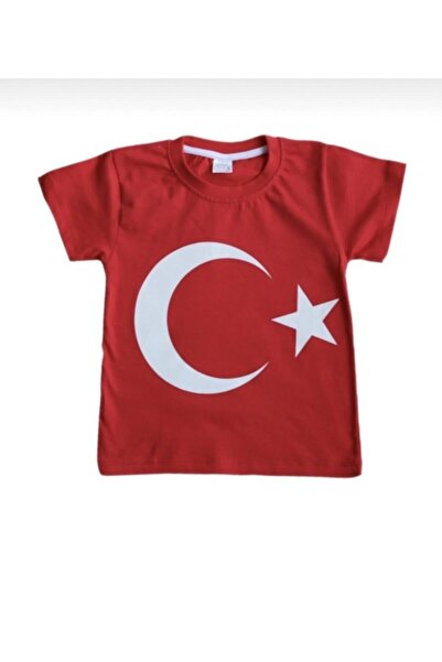 Generic Brand Crescent-Star Flag Printed T-shirt