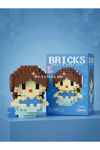 Bricks Mini Sevimli Deniz Kızı Yapboz 3D Puzzle Figür
