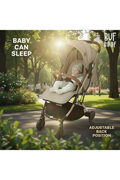 BUF BOOF ® S-16 Carucior sport ușor, 0–36 luni, poziție orizontala 180°, functie troller, Brown