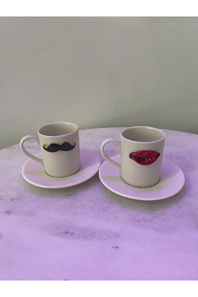 iQey Home مجموعة الأكواب المفصلة على شكل شفاه وبويك