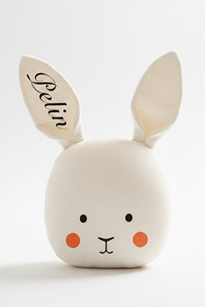 Miomundo Bebek Ve Çocuk Odası Isimli Sevimli Tavşan Yastık Seti Uyku Arkadaşl...