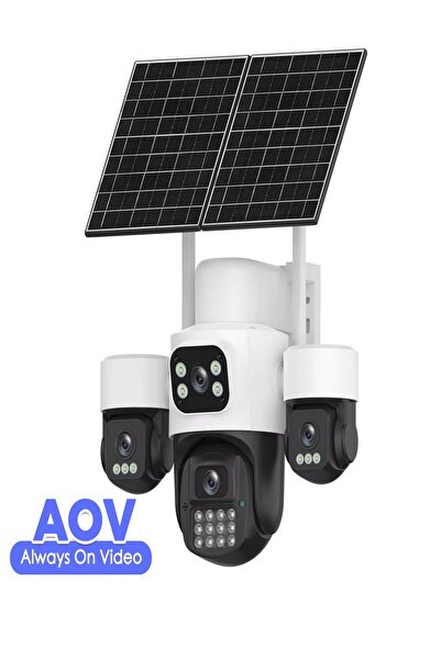 jtech Inox X14 3mp+3mp+3mp+3mp 12MP Aov e-Sim 4g 2xSolar Panelli 4 Kameralı 1 Ptz Akıllı Kamera
