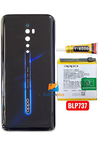 indirimplus Oppo Reno 2Z Arka Pil Batarya Kapağı + PİL (CAM) SİYAH